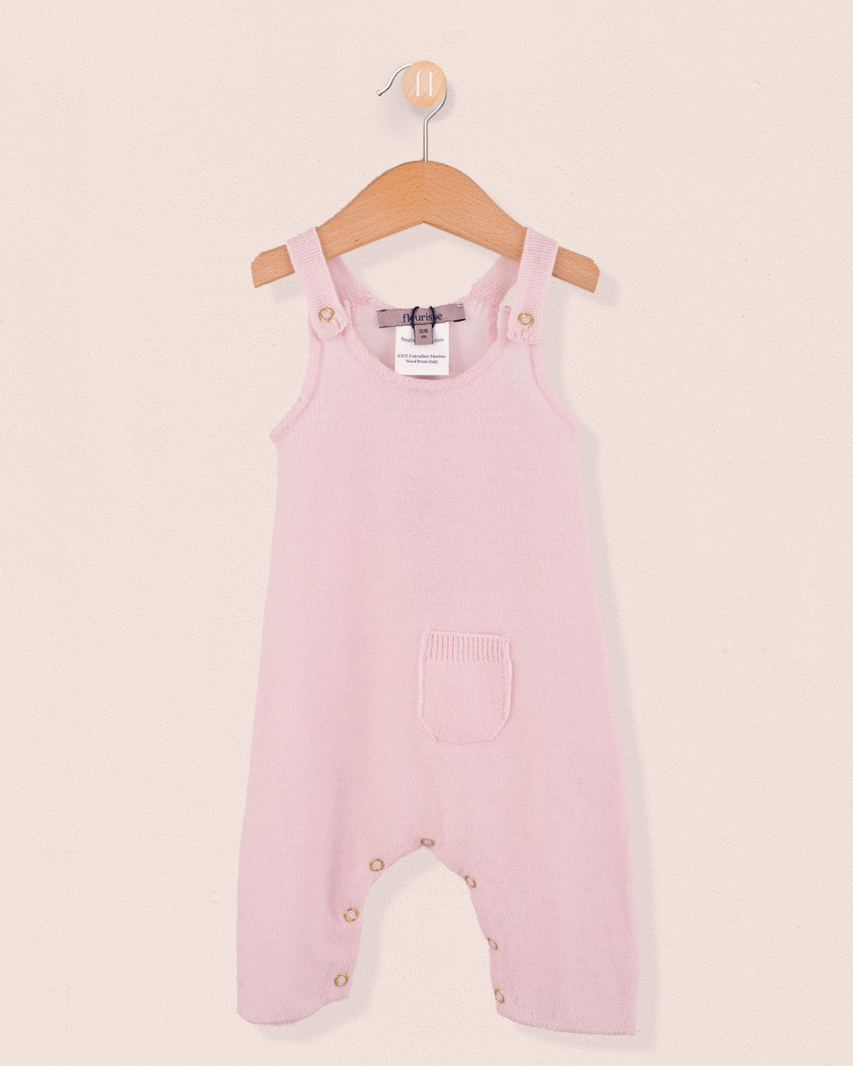 Aspen Pink Wool Knit Overall
